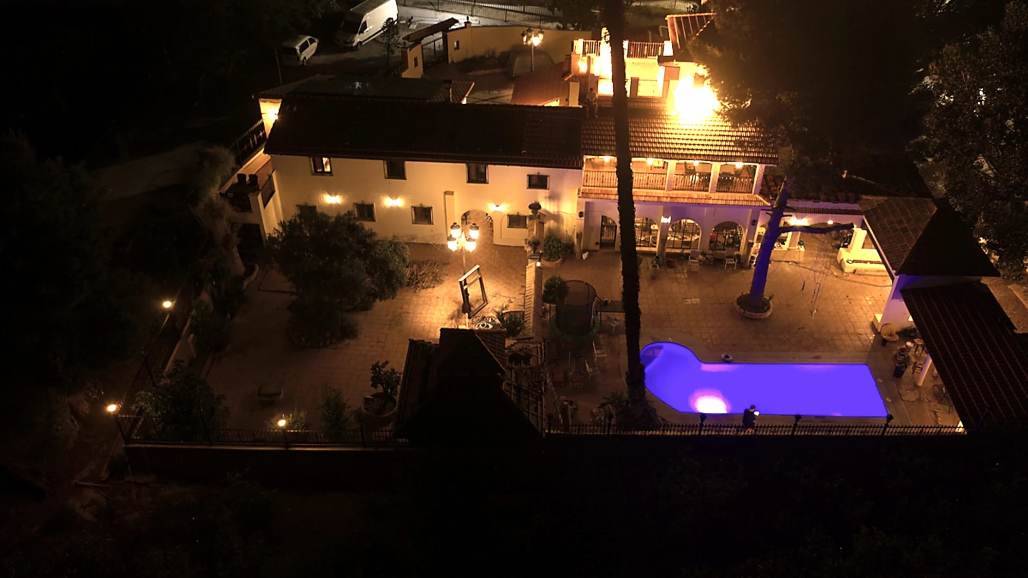 Aerial night view of Vista Alegre